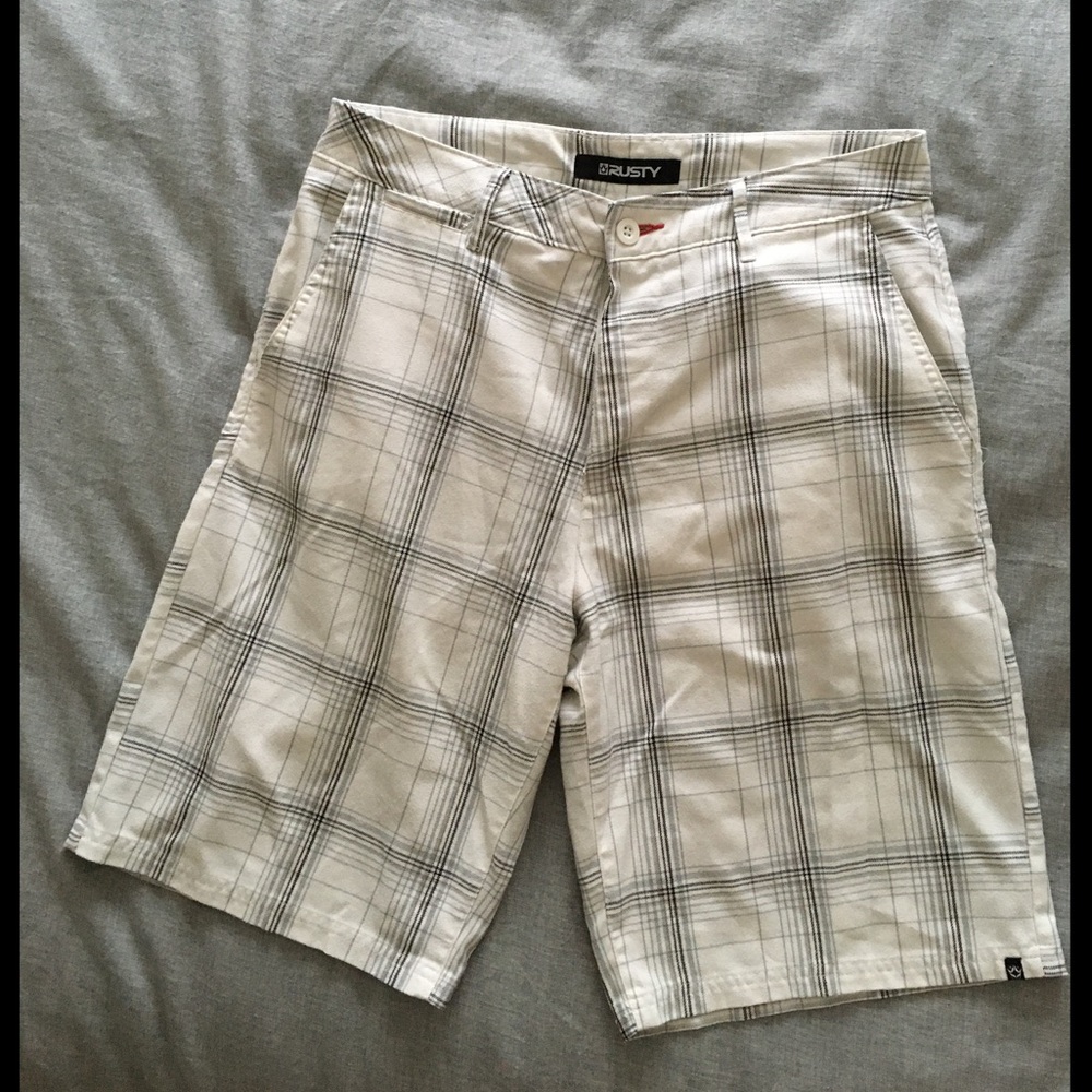 Rusty white plaid Casual Shorts
